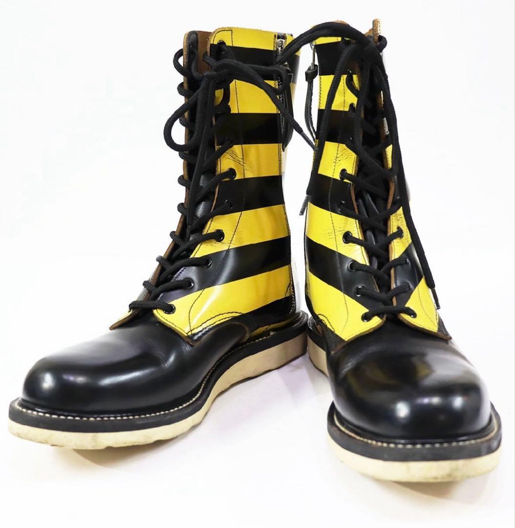 ゴ*ス様 CHALLENGER チャレンジャー　ボーダー サイドジップ　ブーツ Men's Challenger Boot In Black x Natural Teacore Leather - Thursday