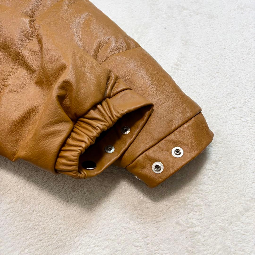 新品未使用 UABONI ユアボニ レザーダウンジャケット キャメル - メルカリ