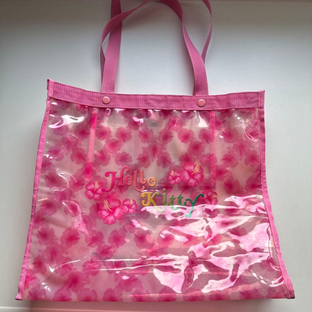 ハローキティ 日焼けキティ プールバッグ ビニールバッグ レトロ