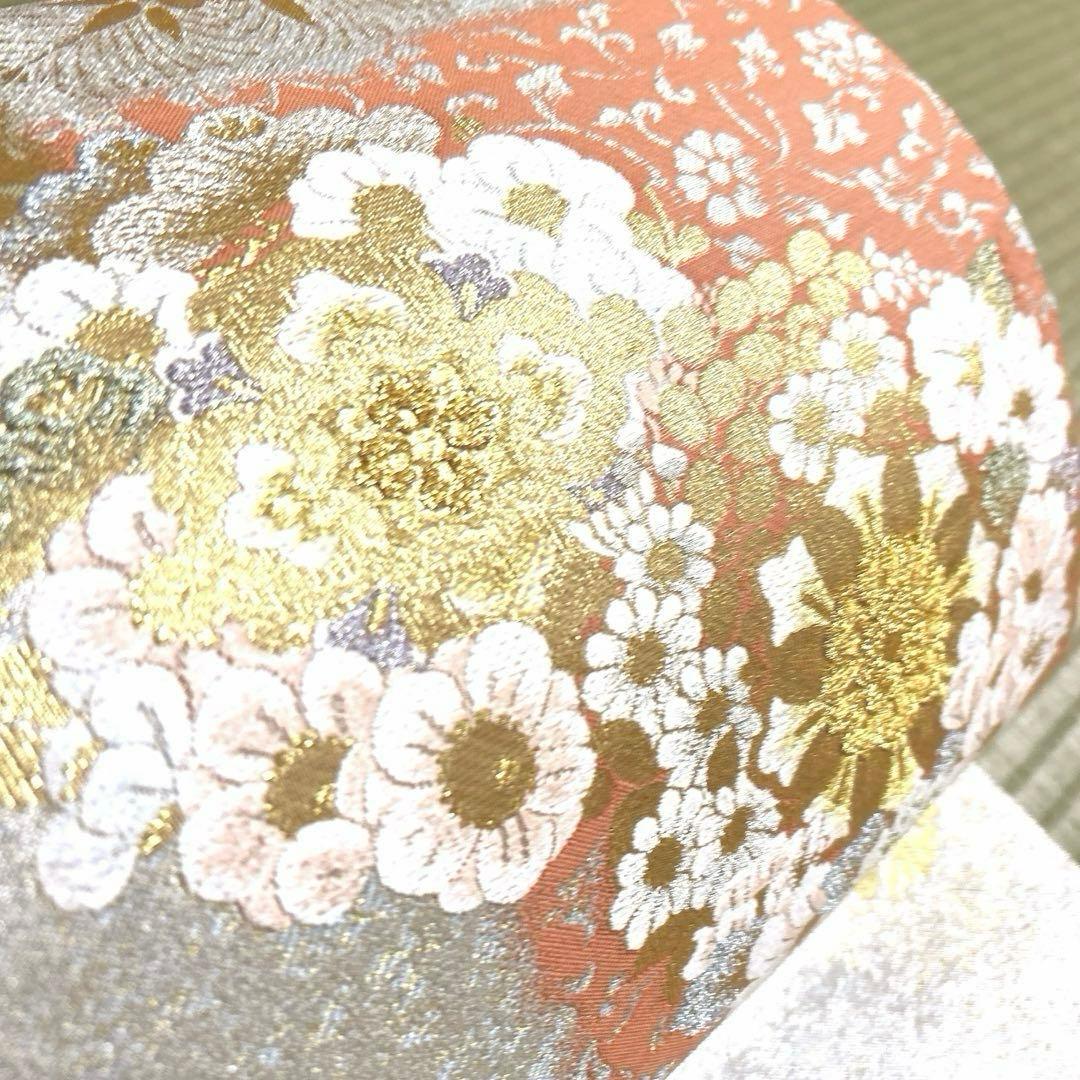 専用ページ　正絹　袋帯《引箔綴　花紋様》