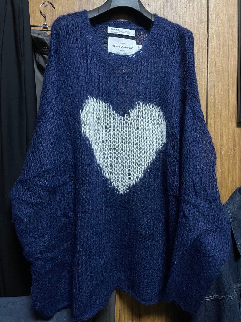dairiku 23AWハート MOHAIR KNIT PULLOVER