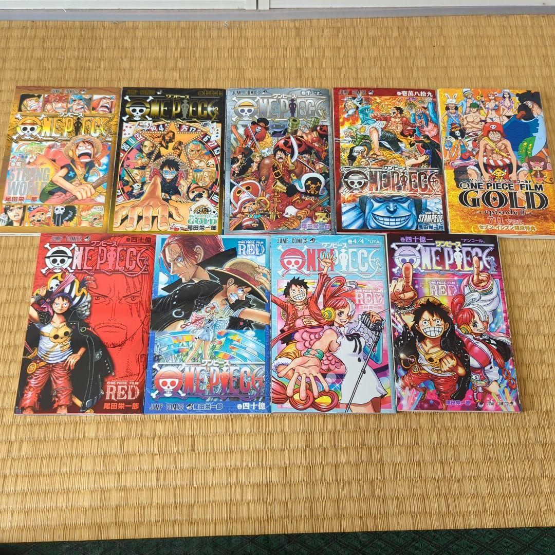 ONE PIECE 1〜111巻＋関連本9冊全巻初版帯、冊子多数
