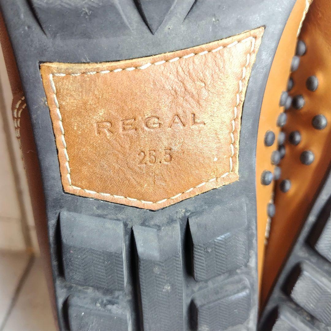 【極美品】 リーガル REGAL ドライビングシューズ 25.5cm ブラウン