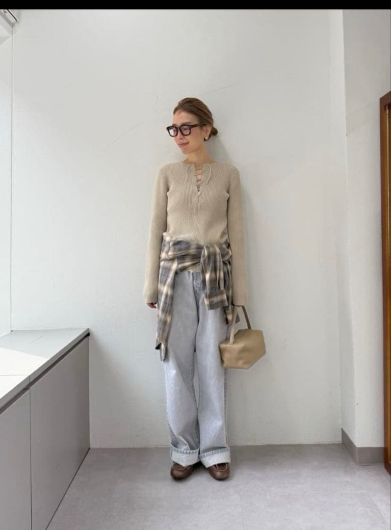 新品タグ付きウィムガゼット チェックシャツ グレー - メルカリ