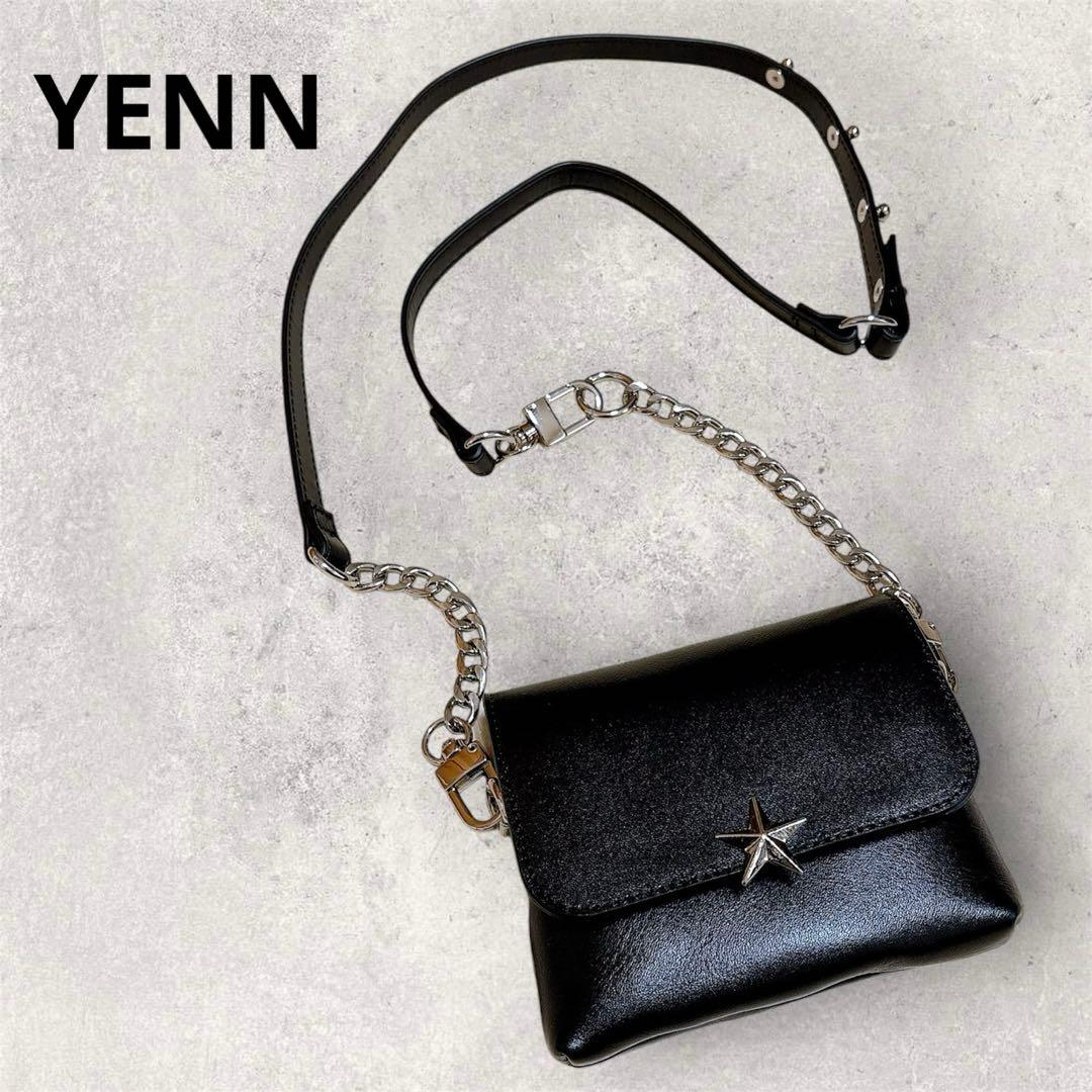 極美品 YENN イエン チェーンベルトポーチ ショルダーバッグ 4way