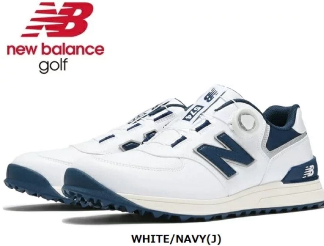 【Aki】New Balance 574J ゴルフシューズ 26.5cm