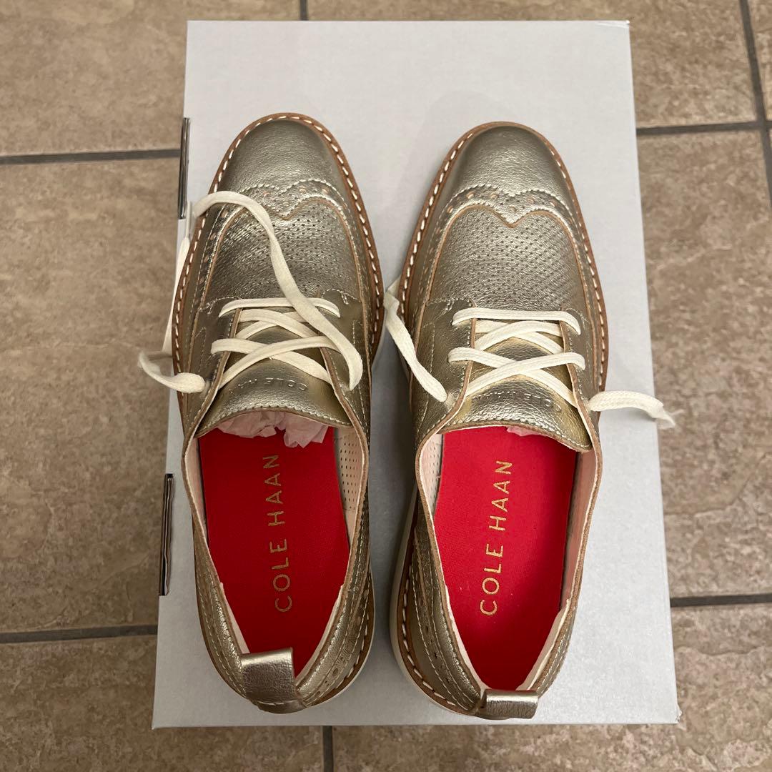 コールハーン　ゴールド メダリオン 厚底シューズ　試し履きのみ 最終お値下げ！ COLE HAAN】 コール ハーン W GRANDPRO LUXE SLIP ON SNKR グランド