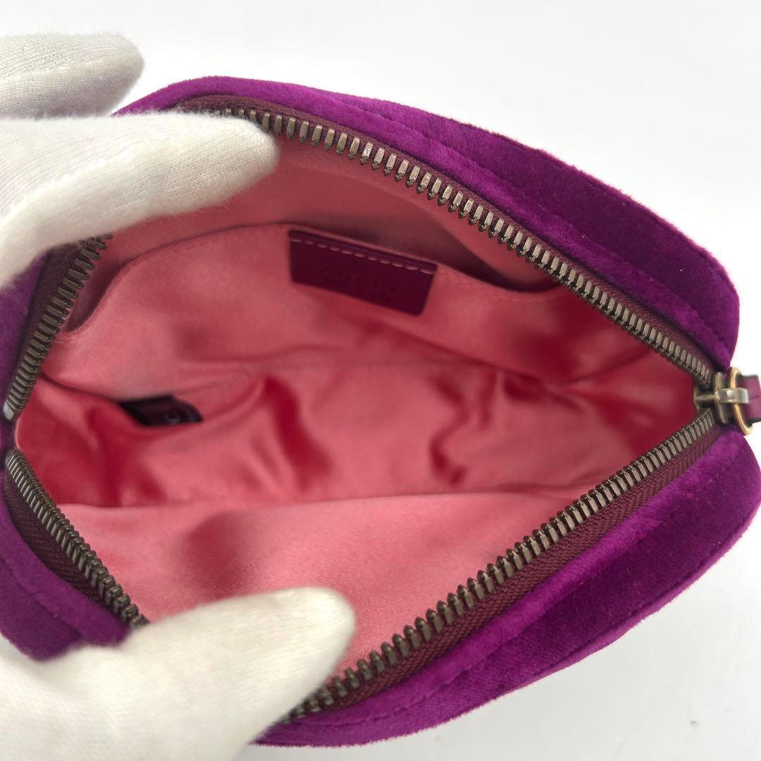 極美品】グッチ マーモント ベロア ボディバッグ ウエストポーチ