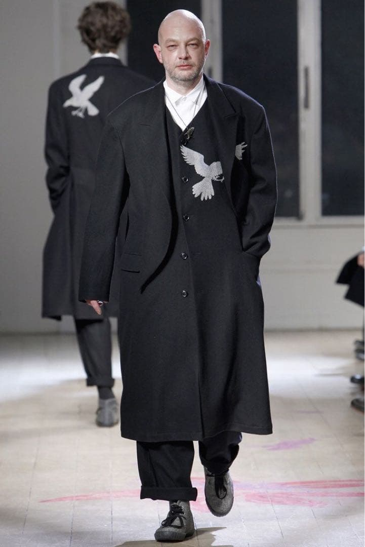 yohji yamamoto 11aw 復刻 烏抜染コート - メルカリ