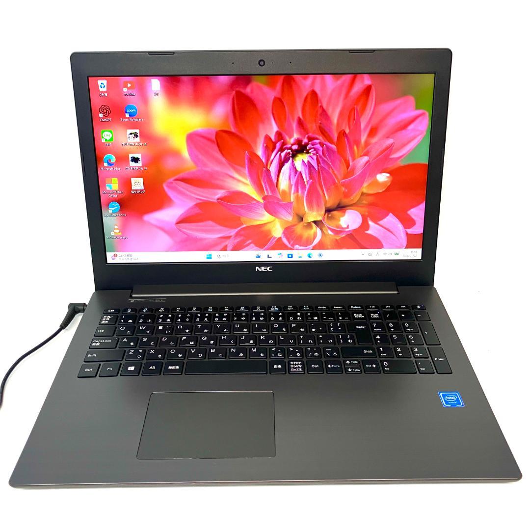 美品❣️薄型❣️大画面 最新Win11 カメラ付 レアBLACK ノートパソコン 最上級i7‼️win11 16GB VAIO✨薄型ノートパソコン カメラオフィス