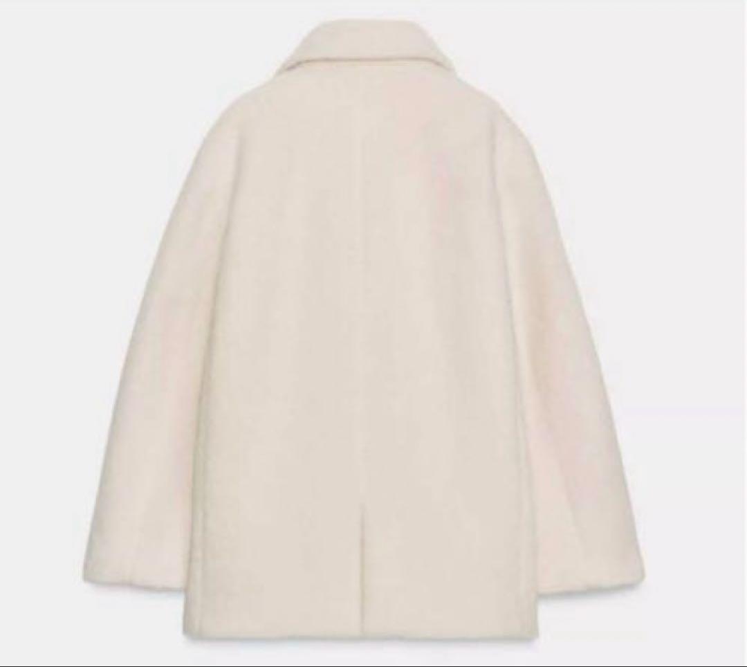 ZARA ブークレダブルブレストミディ丈コート M - メルカリ