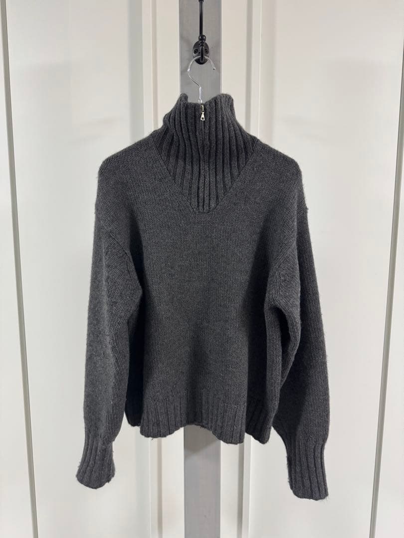 AURALEE WOOL SOFT CORD KNIT HALF ZIP ニット - メルカリ