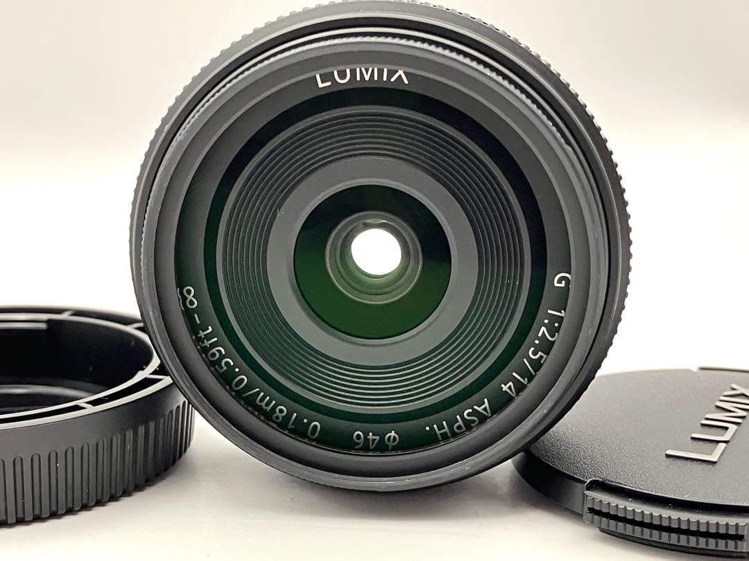 【美品】LUMIX 14mm f2.5 単焦点　マイクロフォーサーズ Amazon | パナソニック 単焦点 広角パンケーキレンズ マイクロフォー