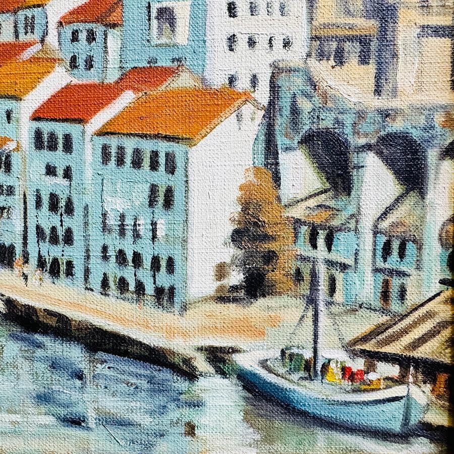 宮倉靖三 スペイン オニダロア 無所属 サイン有り インテリア 油彩