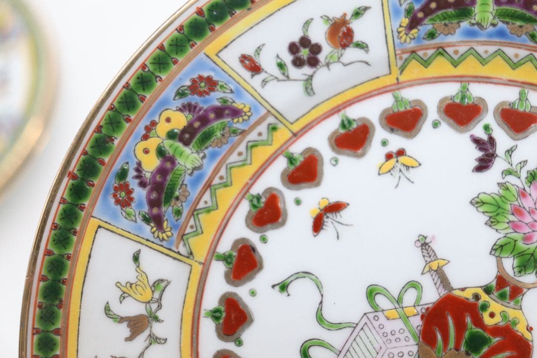 中国 1970年代 景徳鎮製 粉彩祥瑞紋大皿4点 送料込み260104 - メルカリ