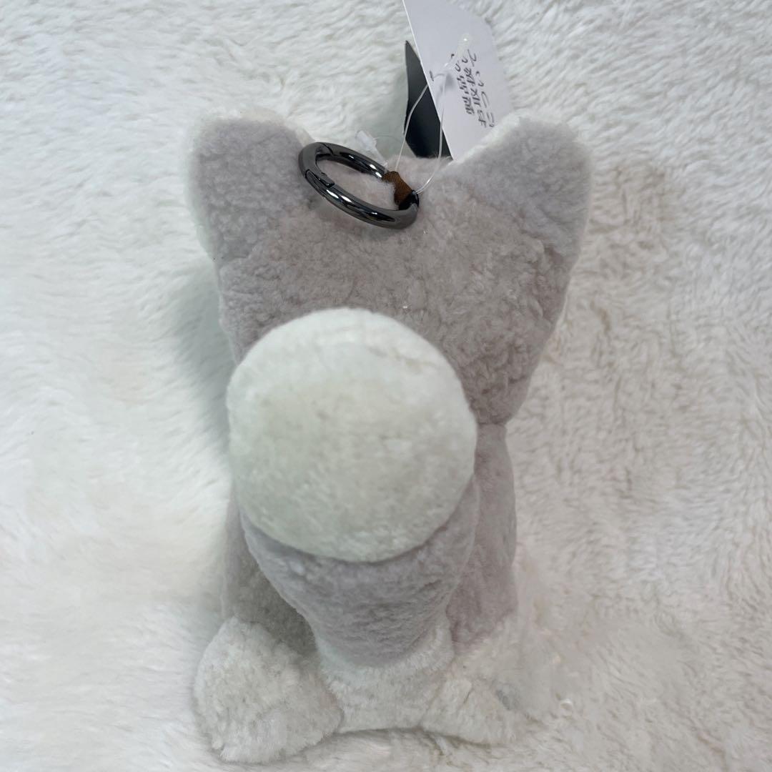 新品タグ付】高級ムートン ドッグチャーム ぬいぐるみ2体セット リアル
