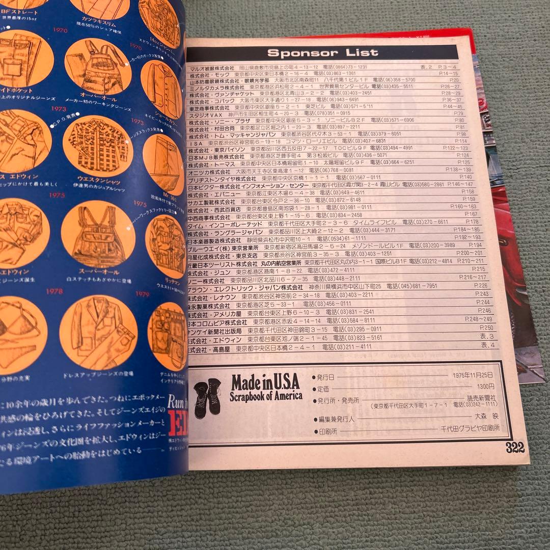 Made in U.S.AAmerica 1976 EDWIN カタログ