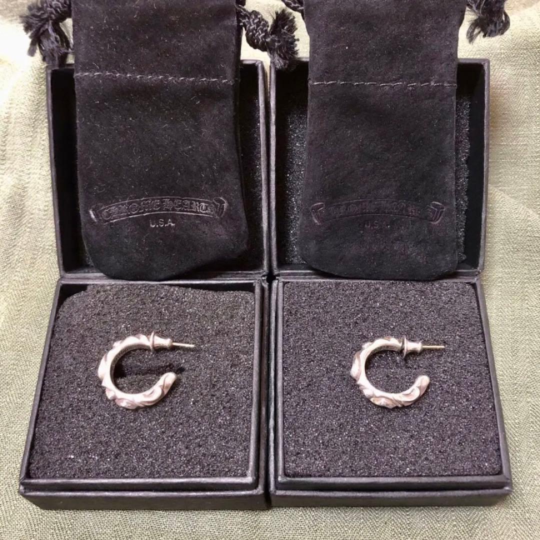 正規品 クロムハーツ CHROME HEARTS フープピアス 両耳セット - メルカリ