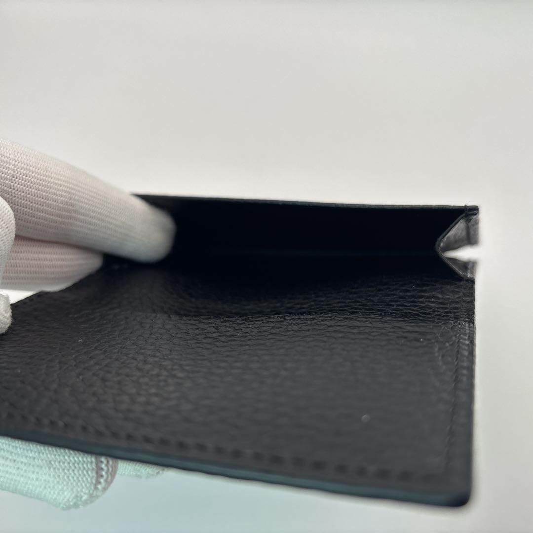 極美品】HushTug 名刺入れ カードケース レザー 革 黒 ハッシュタグ