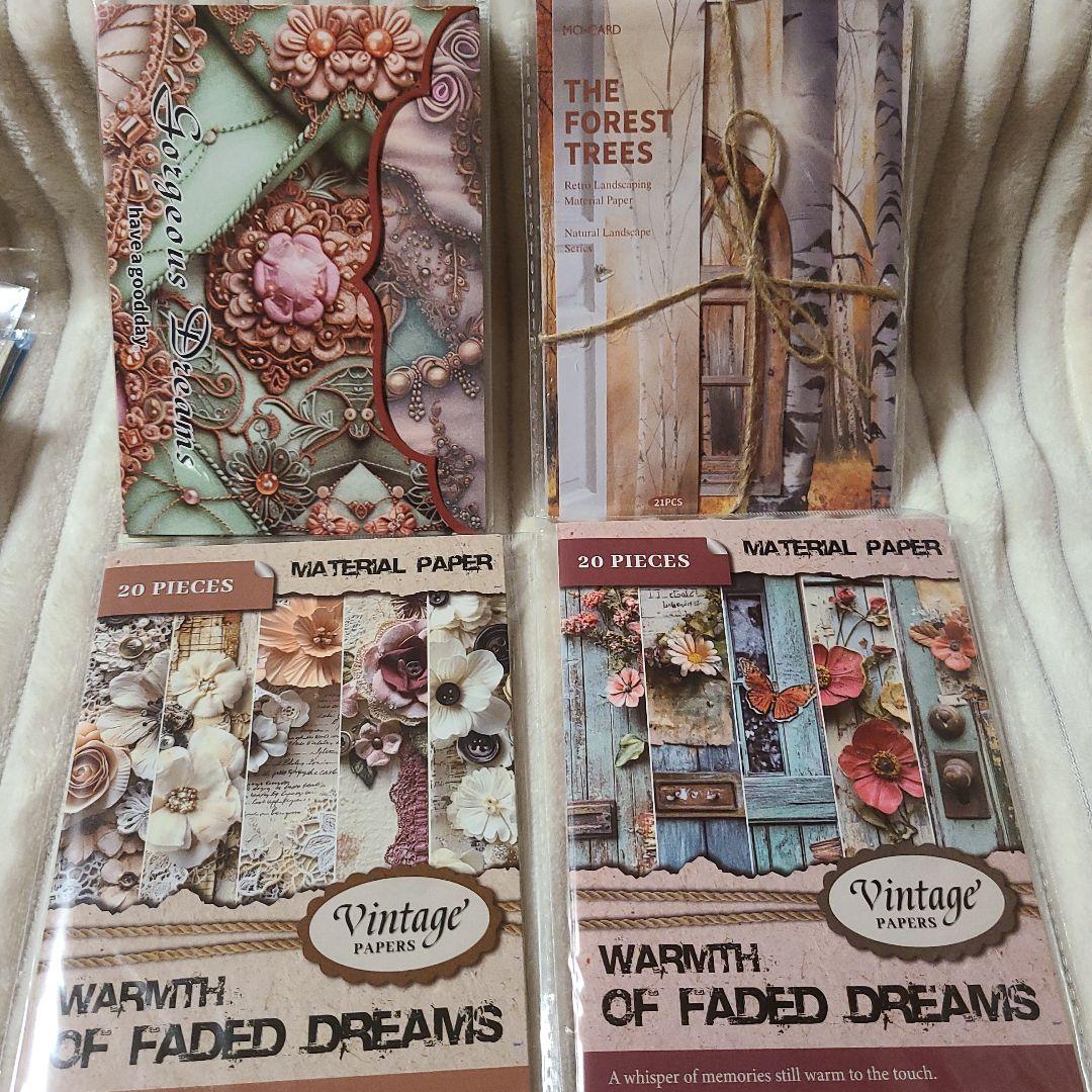 コラージュ素材 まとめ売り 【未開封品】・【開封済み数枚使用済み品