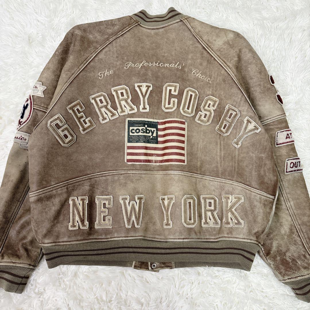 GERRY Cosby 90s ビンテージ レザー ジャケット スタジャン - メルカリ