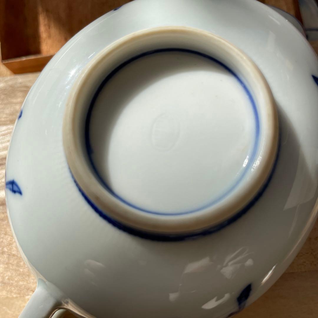 古い染め付け茶器 在名あり 雲魯？急須 前茶碗 建水の通販はau PAY