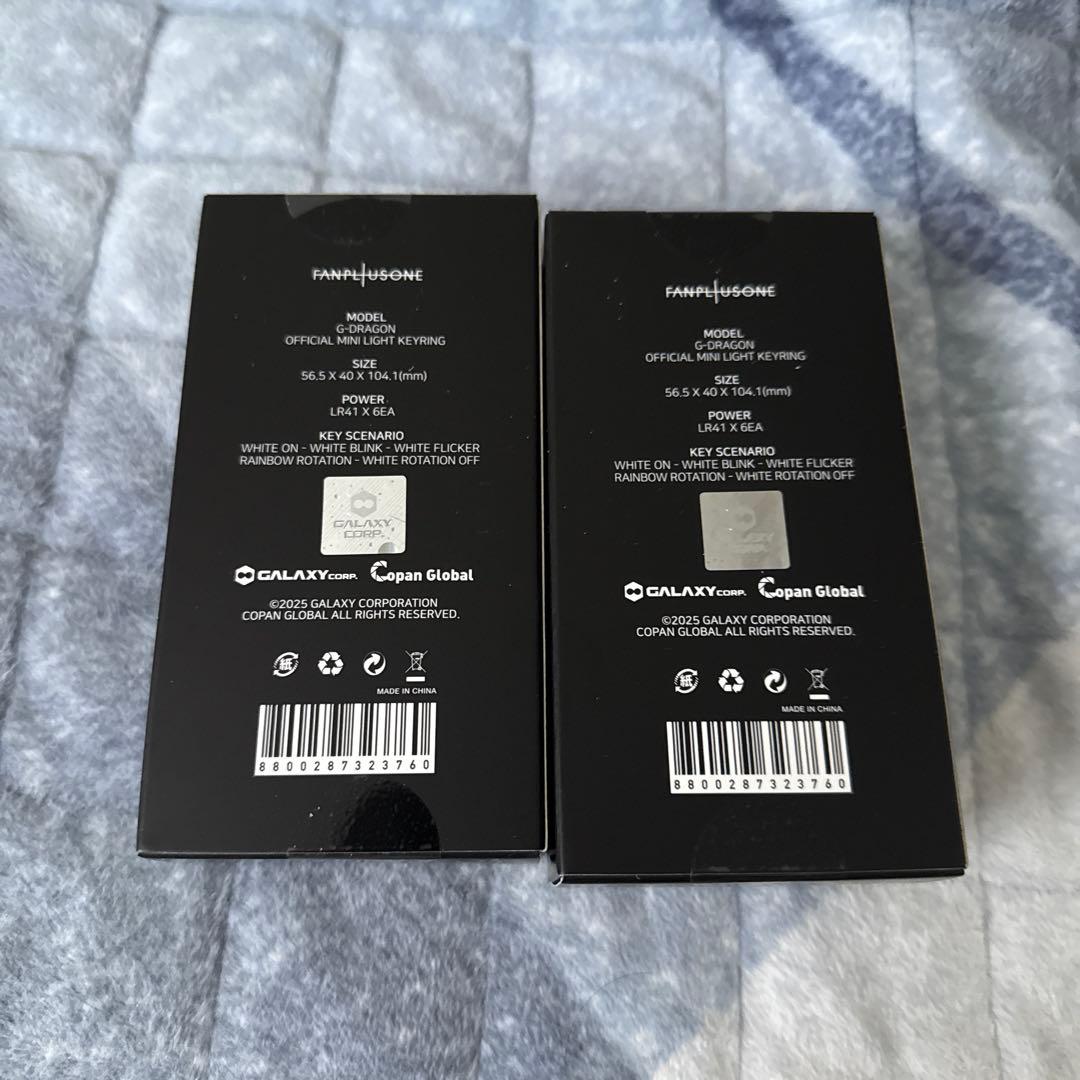 G-DRAGONジヨン 公式ミニペンライト キーリング キーホルダー2色セット