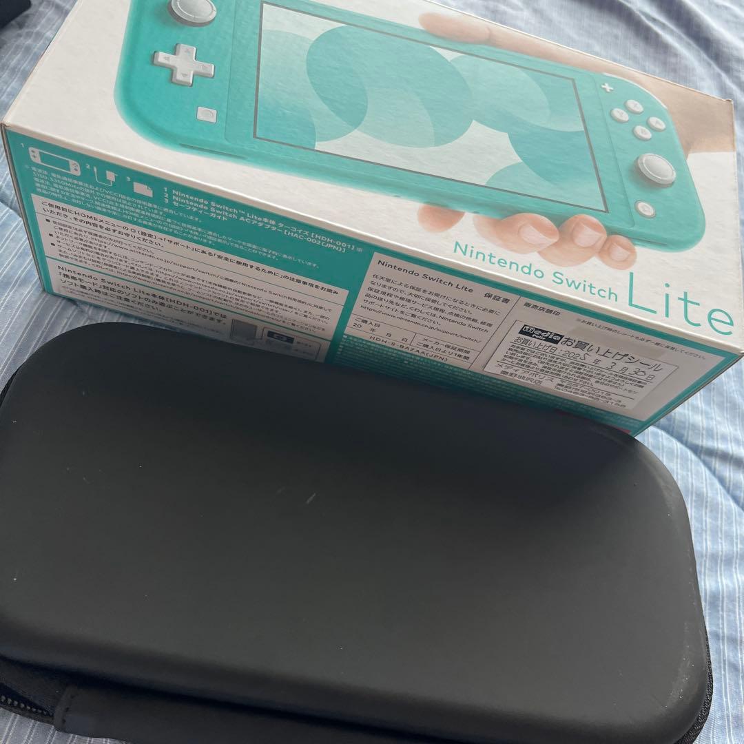 Nintendo Switch Lite ターコイズ　社外品のケース付き 美品】Nintendo Switch Lite本体(ターコイズ)/ケース付 - メルカリ