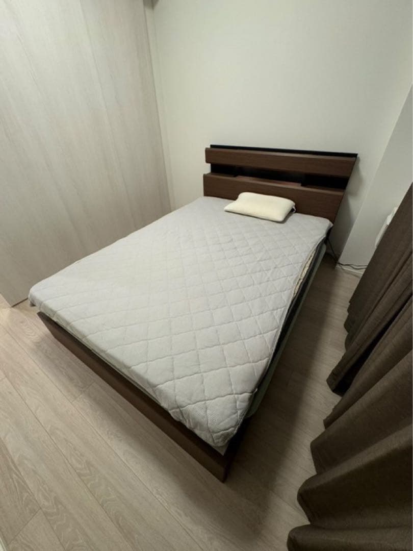 ニトリ ダブルベッドフレーム (キエンザ MBR) ミドルブラウン - メルカリ