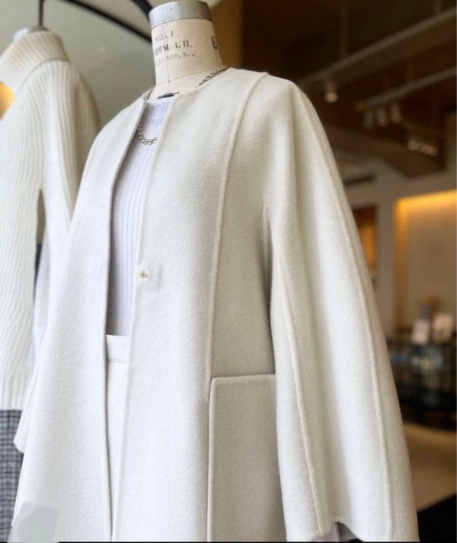 Drawer ドゥロワー ウールカシミヤ リバーシブル コート 38 - メルカリ