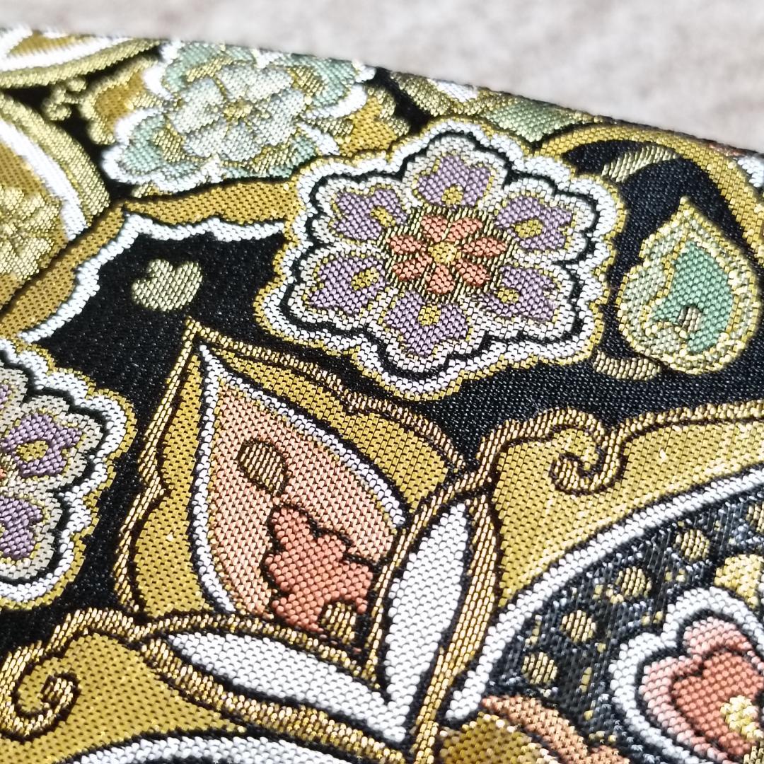 ◇1016◇全通柄 袋帯 本金箔超極細織錦 唐渡花鳥全通 西陣織 正絹 着物