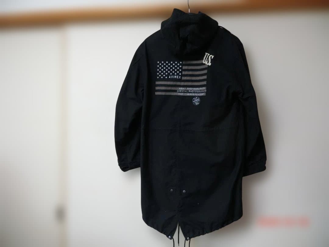本日23時まで専用です超レアAVIREX ブラックヘビーウエイト モッズコート
