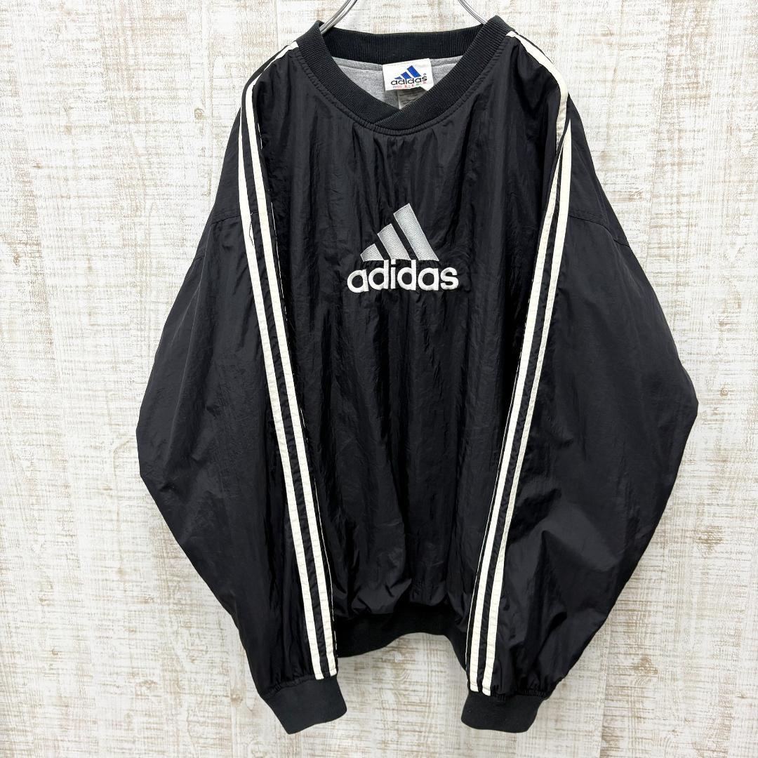 JQ102《常田大希さん着用》アディダス　プルオーバー　刺繡ロゴ　サイドデザイン