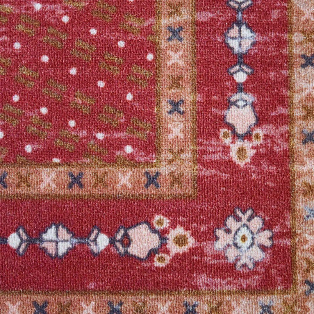 ヴィンテージ風ラグ TOCORU Series スクエア レッド 100×140 - メルカリ