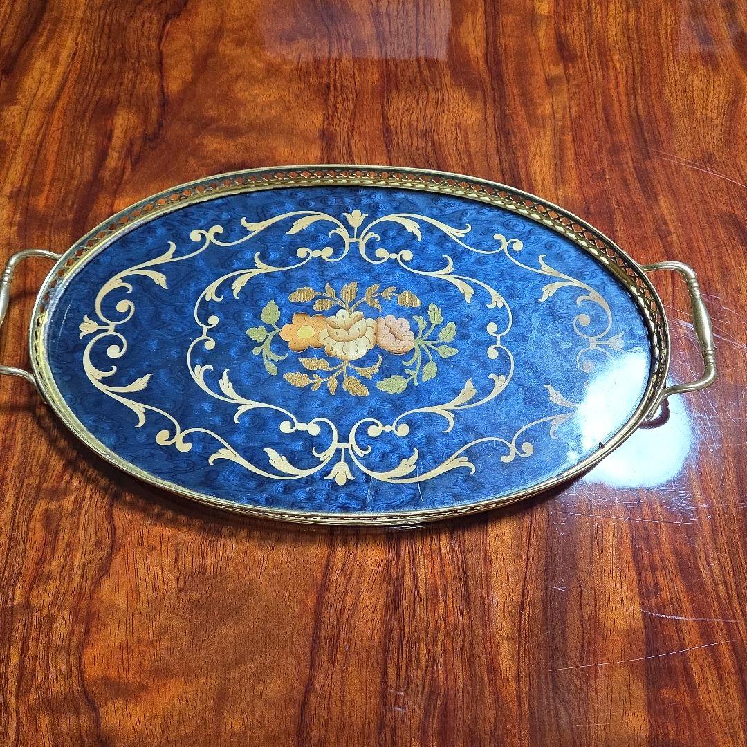 イタリア製 象嵌 トレー お盆 トレイ - メルカリ