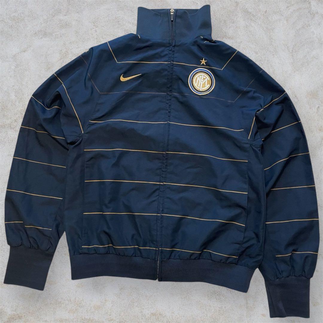 希少 NIKE インテル サッカージャージトラックジャケット 00sアンセム