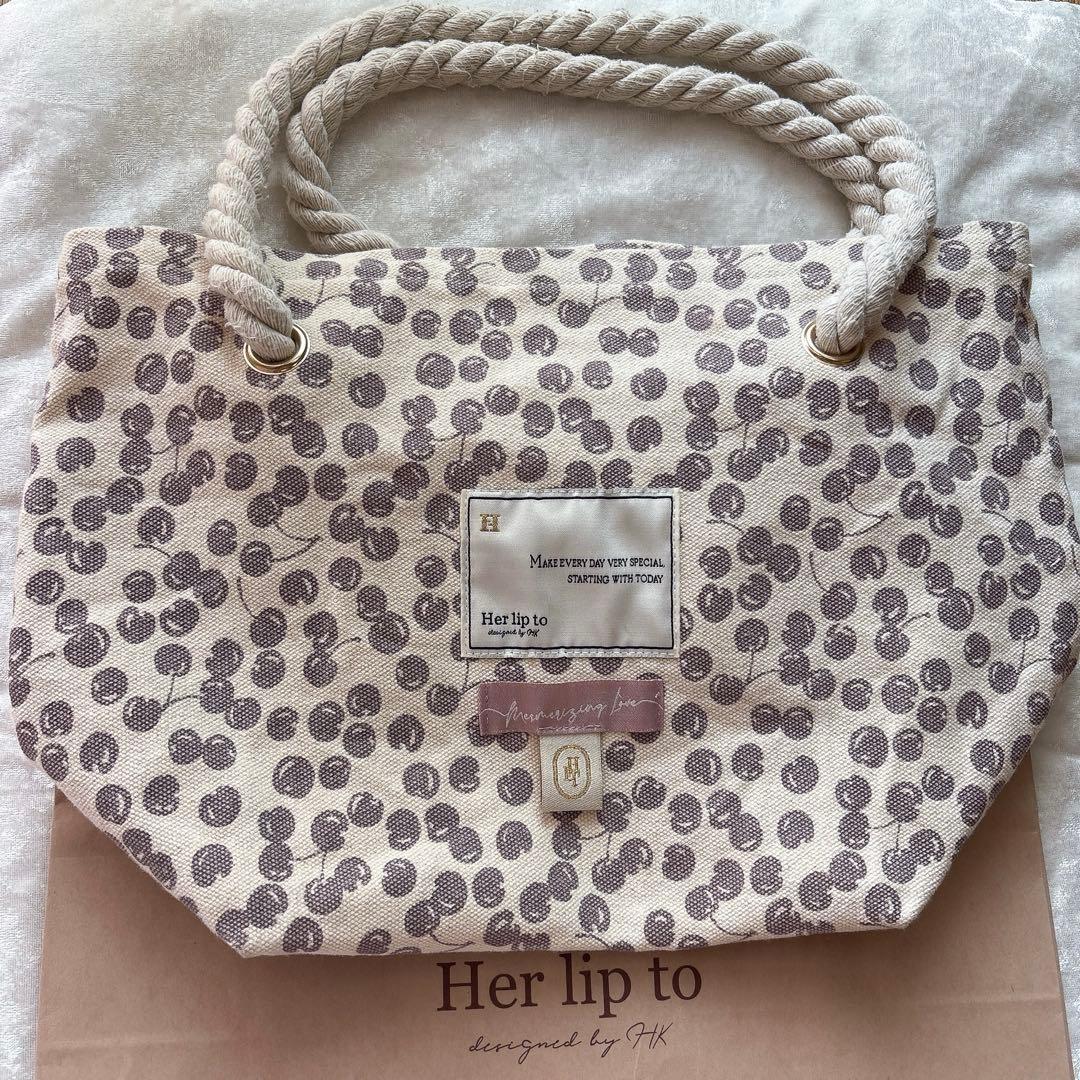 Herlipto HLT Cherry Tote Bag pale mauve - メルカリ