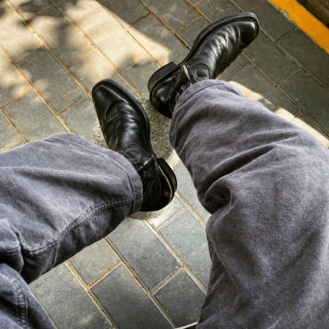 Vintage Ashen Flame Zip-up Heel Boot ブーツ - メルカリ