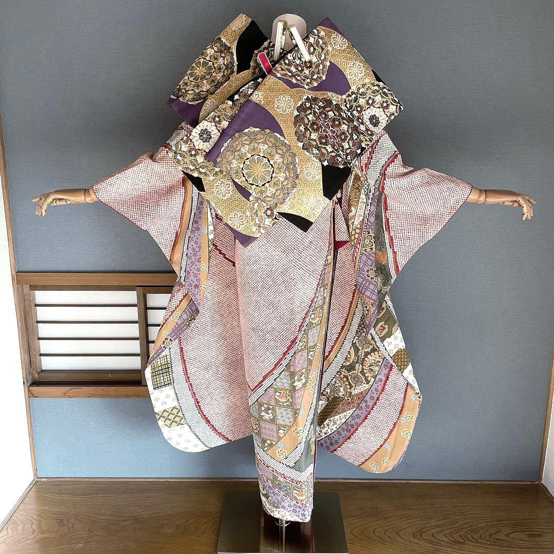 振袖フルセット のしめ絞り柄 成人式振袖 振袖 裄丈69 ますいわ屋謹製