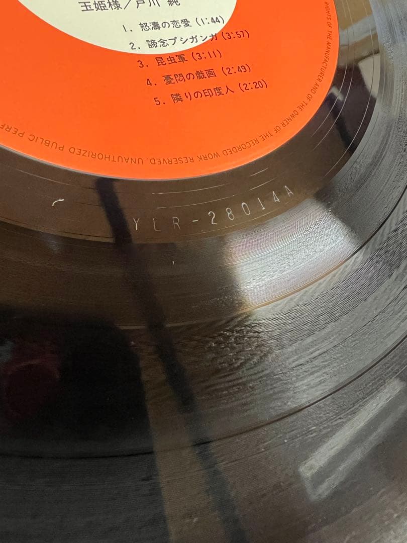 Jun Togawa Tamahimesama LP 邦楽レコード OBI