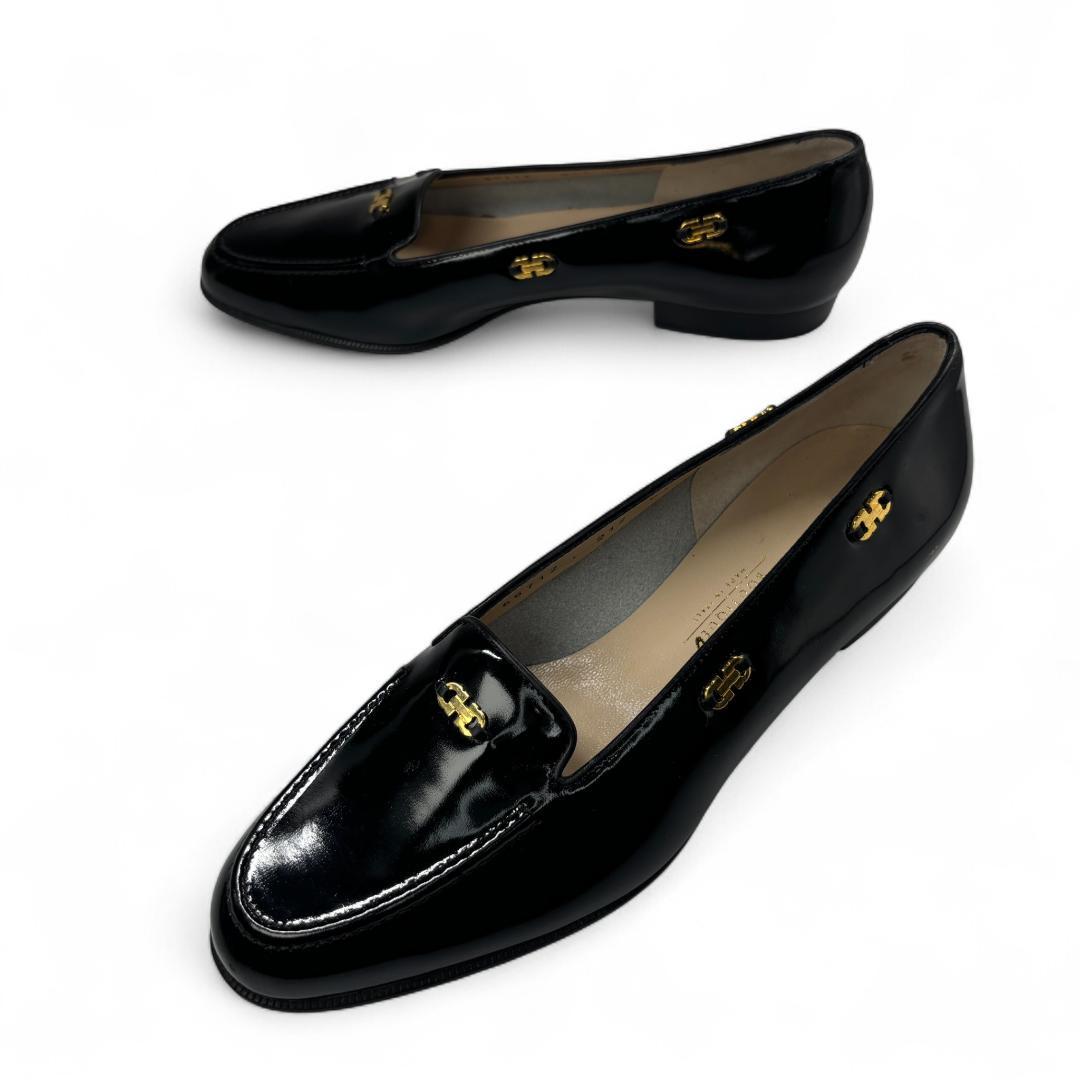 美品 フェラガモ ガンチーニ フラットシューズ 黒 6.5C 約24cm