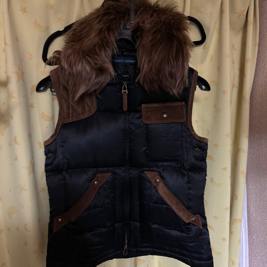 Ralph Lauren ファー付きダウンベスト S