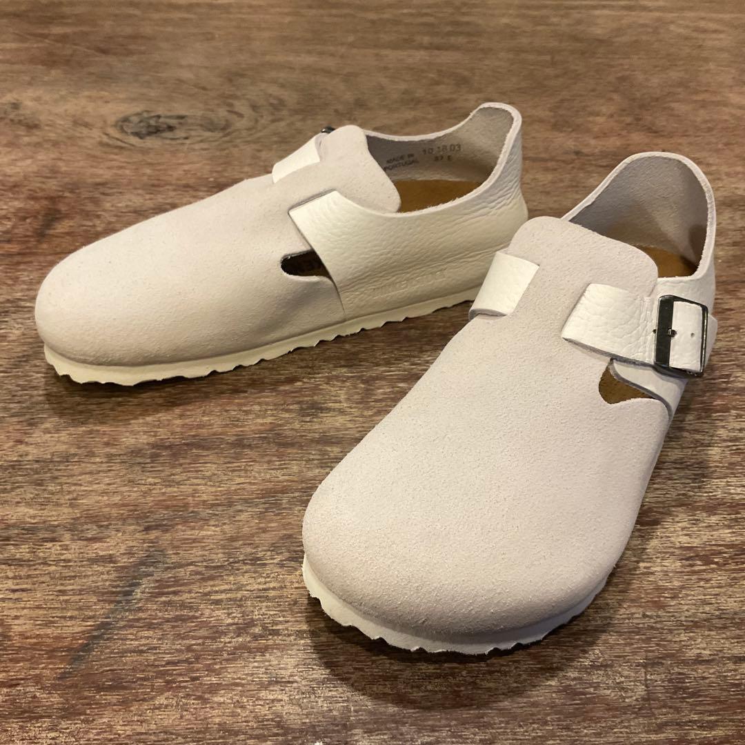 ほぼ新品！ビルケンシュトック ロンドン ホワイト レザー スエード サンダル 楽天市場】○○ BIRKENSTOCK LONDON ビルケンシュトック ロンドン