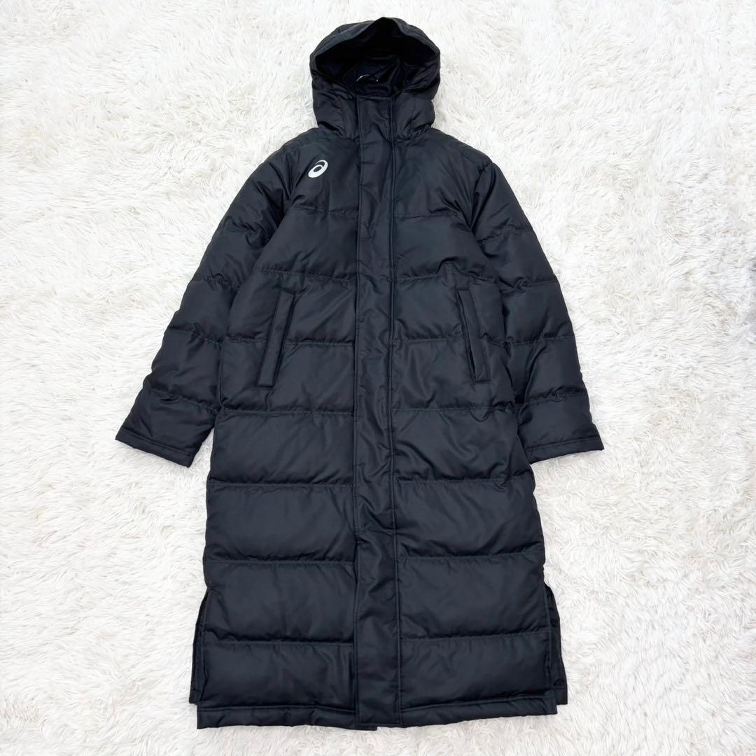 美品】ASICS ダウン ベンチコート ロング Mサイズ フェザー30% - メルカリ