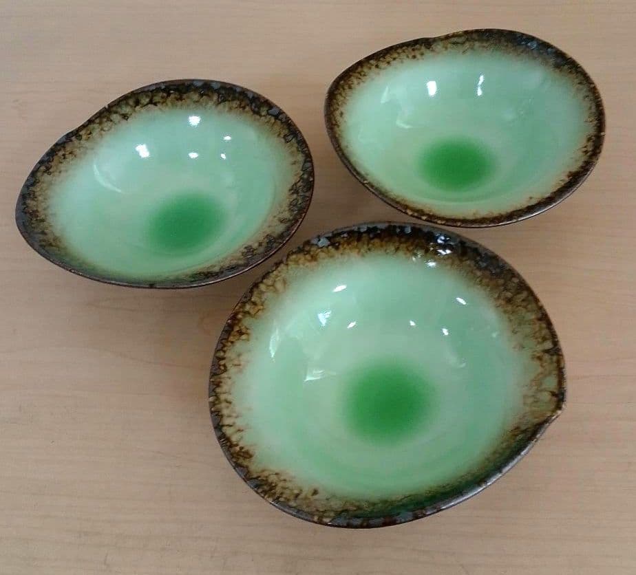 最終価格（TYOd499）緑色グラデーション陶器ボウル3個セット - メルカリ