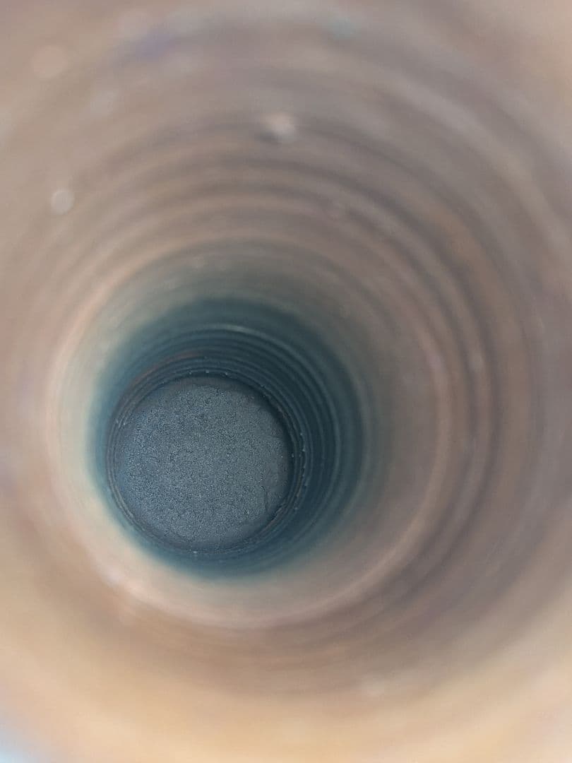 岡山県重要無形文化財 二代藤原楽山 備前焼 寸胴花入 共箱