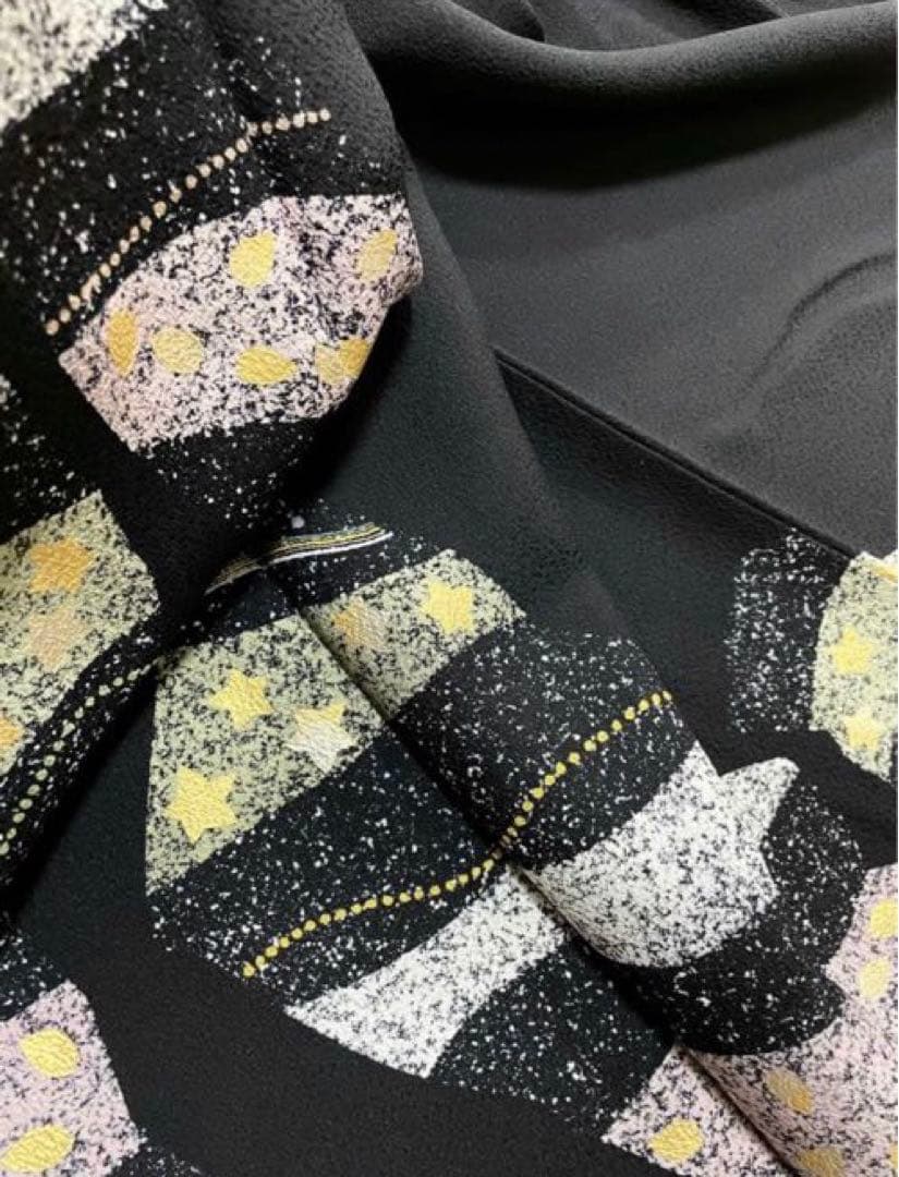 作家物 岩井流家元 岩井友見 星 箔 染め 訪問着 ひとつ紋 - メルカリ