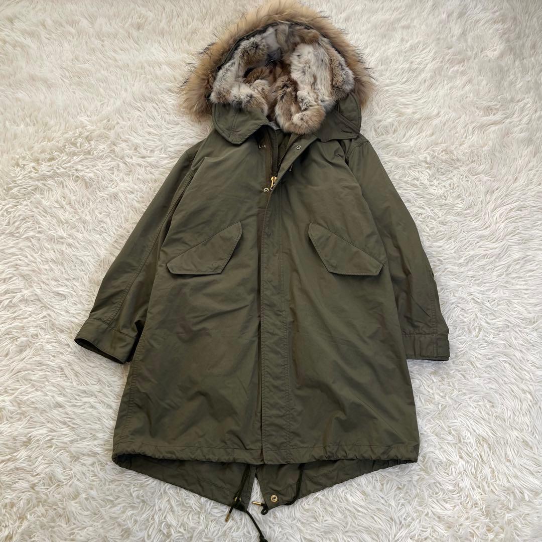 ドゥーズィエムクラス リアルファー ライナー付きモッズコート M65