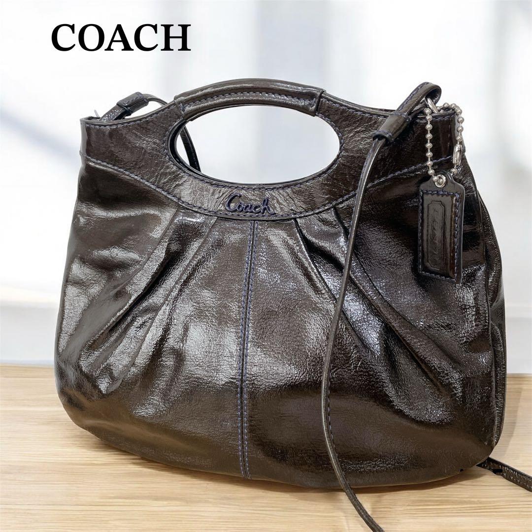 COACH コーチ ショルダーバッグ 2way エナメル クロスボディ - メルカリ