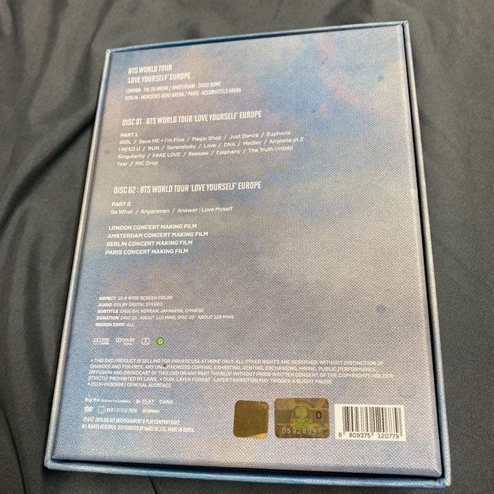 【 美品 】BTS LYS Europe DVD 日本語字幕あり